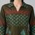Dark green cotton printed anarkali kurta