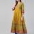 Mustard cotton printed anarkali kurta