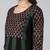 Black cotton printed anarkali kurta