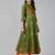 Green cotton printed anarkali kurta