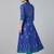 ROYAL BLUE COTTON PRINTED ANARKALI KURTA
