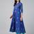 ROYAL BLUE COTTON PRINTED ANARKALI KURTA