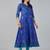 ROYAL BLUE COTTON PRINTED ANARKALI KURTA