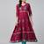 Black cotton printed anarkali kurta