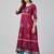 Black cotton printed anarkali kurta