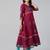Black cotton printed anarkali kurta