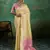 yellow  soft linen cotton saree with  blouse
