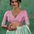 green  soft linen cotton saree with  blouse
