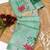 green printed pure cotton green saree with blouse
