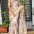 off white multi thread tusser cotton saree