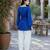 Women's bandhej printed straight top with pant set for women