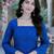 Women's bandhej printed straight top with pant set for women