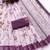 Purple printed pure cotton multicolor saree with blouse