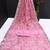 pink printed pure cotton pink saree with blouse