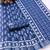 blue printed pure cotton blue saree with blouse
