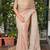 peach thread embroidery simmer saree