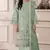 Pista chiffon semi stitched suit with embridery & sequin work