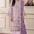 Lavender chiffon semi stitched suit with embridery & sequin work
