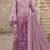 Purple chiffon semi stitched suit with embridery & sequin work