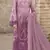 Purple chiffon semi stitched suit with embridery & sequin work