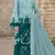 Blue chiffon semi stitched suit with embridery & sequin work