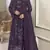 D purple silk semi stitched suit with embridery & sequin work