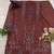 D maroon silk semi stitched suit with embridery & sequin work