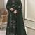 D green silk semi stitched suit with embridery & sequin work
