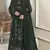D green silk semi stitched suit with embridery & sequin work