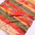 multicolor printed pure cotton beige saree with blouse