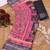 black printed pure cotton black saree with blouse