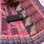 black printed pure cotton black saree with blouse
