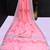 pink printed pure cotton pink saree with blouse