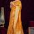  Mustard silk blend Saree with Zari & Floral Thread Work