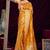  Mustard silk blend Saree with Zari & Floral Thread Work