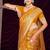  Mustard silk blend Saree with Zari & Floral Thread Work