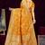  Mustard silk blend Saree with Zari & Floral Thread Work