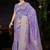 Lavender silk blend Saree with Zari & Floral Thread Work
