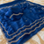 Blue Color Beads and Handwork Satin Saree