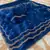 Blue Color Beads and Handwork Satin Saree