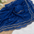 Blue Color Beads and Handwork Satin Saree
