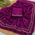 Magenta Color Beads and Handwork Satin Saree