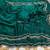 Teal Color Beads and Handwork Satin Saree