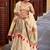 Glamorous Cream Zari Weaving Silk Marriage Wear Lehenga Choli