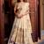 Glowing Cream Zari Embroidered Silk Wedding Wear Lehenga Choli