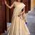 Glowing Cream Zari Embroidered Silk Wedding Wear Lehenga Choli