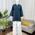 blue rayon suit with salwar set