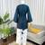 blue rayon suit with salwar set