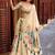 Royal Cream Zari Work Silk Navratri Wear Lehenga Choli With Dupatta