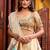Royal Cream Zari Work Silk Navratri Wear Lehenga Choli With Dupatta